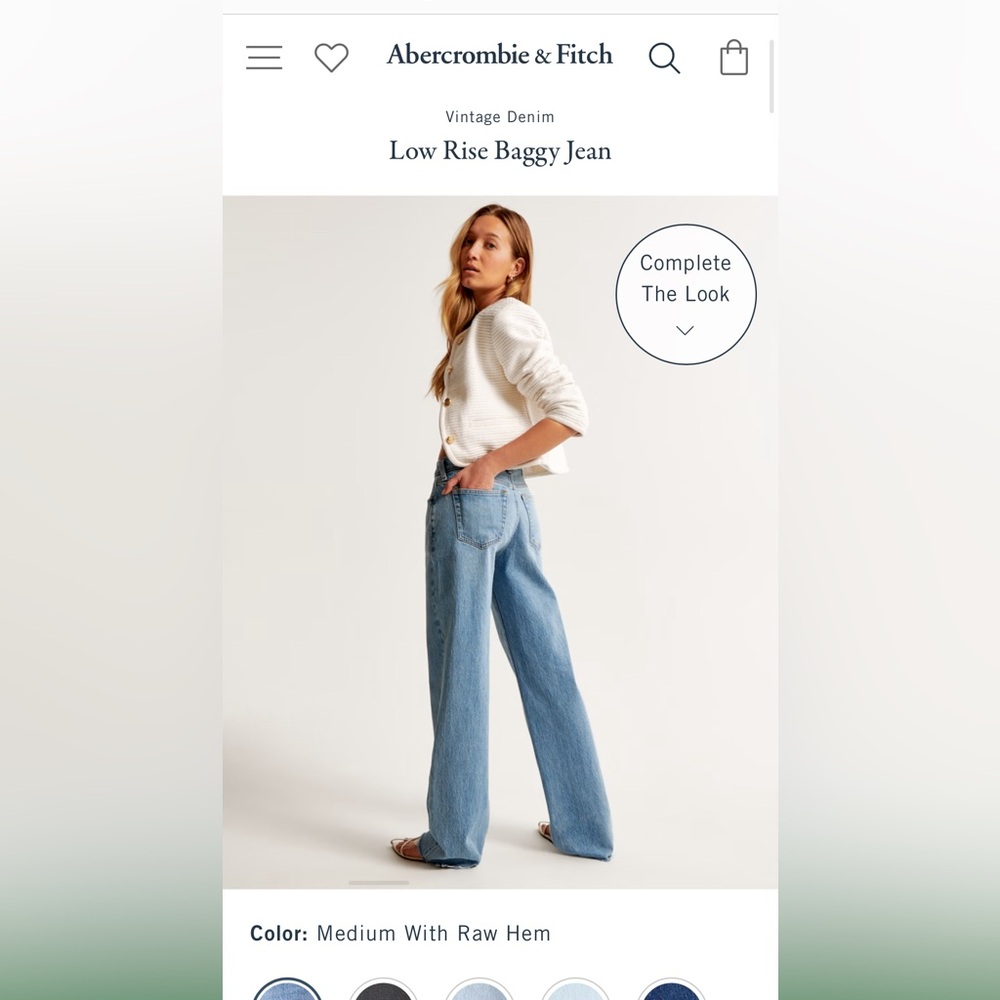 Abercrombie and fitch baggy fit jeans